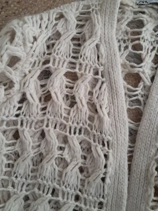 Cárdigan alpaca y lana beige talla única