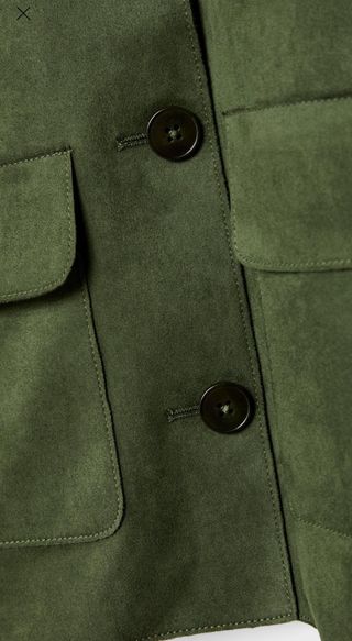 Chaqueta efecto ante verde Stradivarius T/XL NUEVA