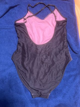 Bañador niña caballo rosa y negro