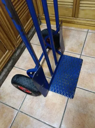 Carretilla de carga azul