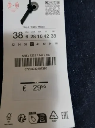 Tejanos Zara Azul Talla 38