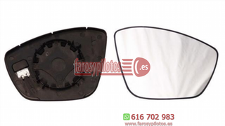 Espejo Cristal + Base Derecho Peugeot 208 (2012-2