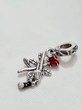 Charm pistola rosa argento S925
