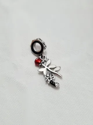 Charm pistola rosa argento S925