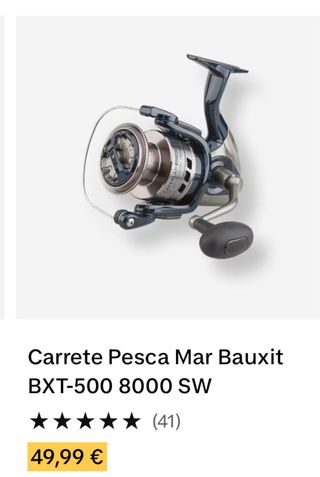 Caña de pescar y carrete