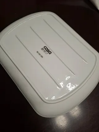 Bandeja Porcelana Blanca Dividida