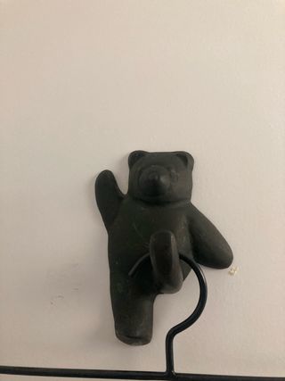 Perchero Oso Metal Negro