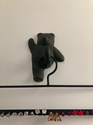 Perchero Oso Metal Negro