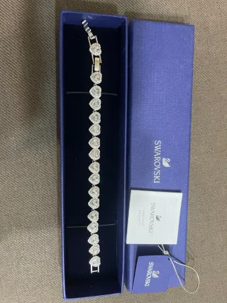 Pulsera Corazones Swarovski Plata