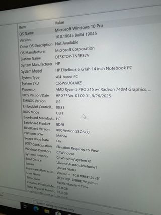 HP Elitebook 6 G1ah 14 Pollici