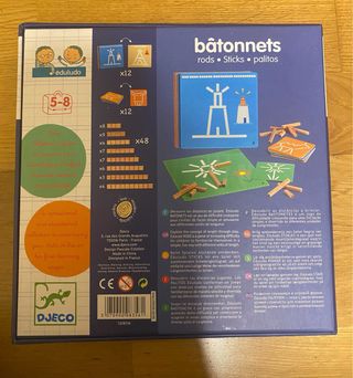 Juego educativo Djeco madera bastoncitos