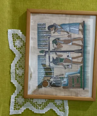 Papiro Egizio Giudizio di Osiride con Cornice