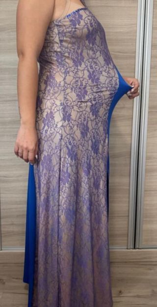 Vestido fiesta talla M/L azul y morado