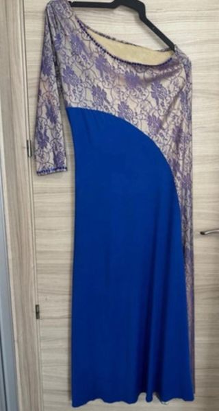 Vestido fiesta talla M/L azul y morado