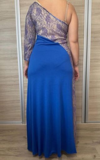 Vestido fiesta talla M/L azul y morado