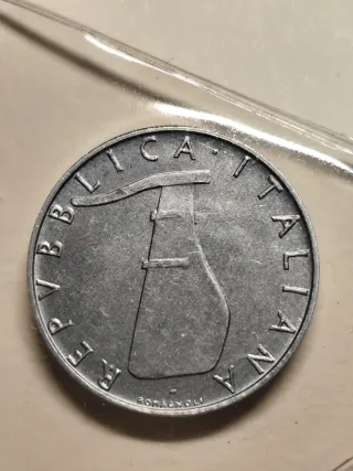 Moneta Italia repubblica 5 Lire Delfino 1982 fdc