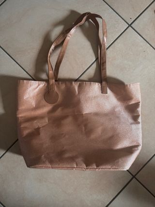 Borsa mare La Roche-Posay beige/oro