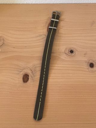 Cinturino in corda NATO 20mm Verde /Giallo