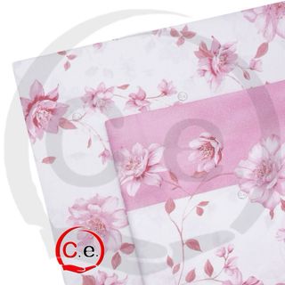 Lenzuola floreali rosa e bianche