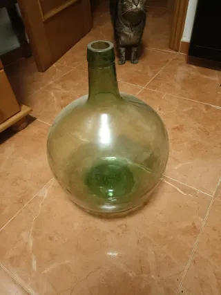 Botella antigua cristal soplado