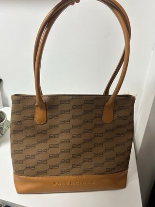Borsa Balenciaga Marrone e Beige