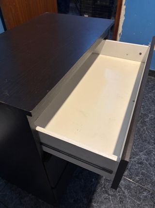 Cómoda MALM 3 cajones IKEA negro-marrón