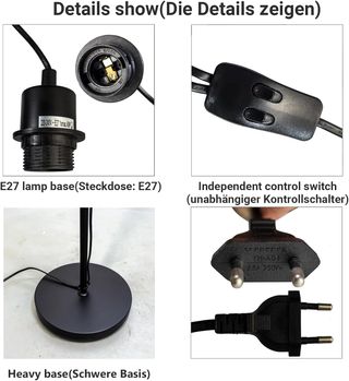 Lampada da Terra LED Vintage in Legno con 2 Luci