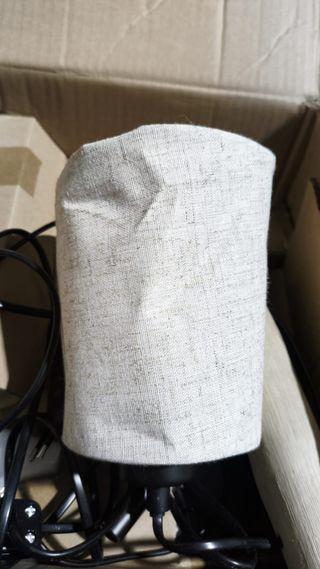 Lampada da Terra LED Vintage in Legno con 2 Luci