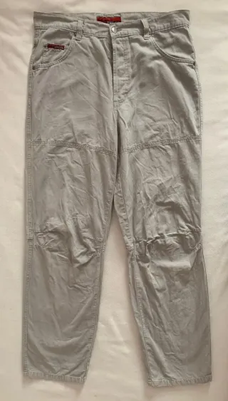 Pantalón Quiksilver Ancho Talla L Gris