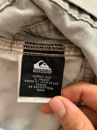 Pantalón Quiksilver Ancho Talla L Gris