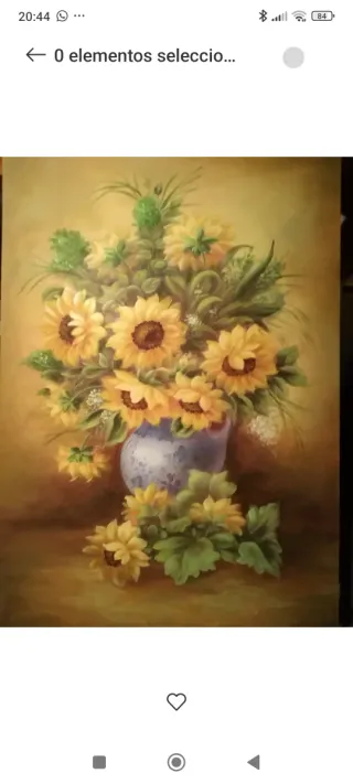 Dos cuadros de girasoles