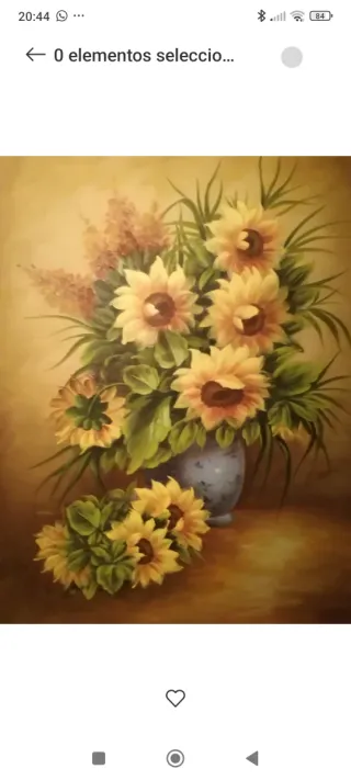 Dos cuadros de girasoles