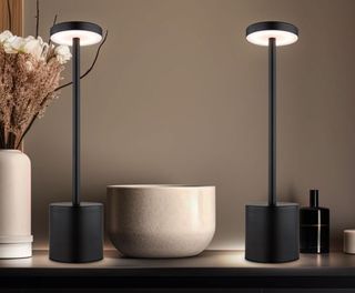 Coppia Lampade Design Moderno Nero