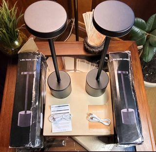 Coppia Lampade Design Moderno Nero