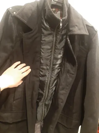 Abrigo de invierno negro unisex