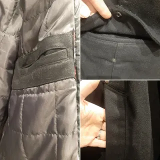 Abrigo de invierno negro unisex