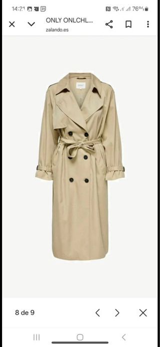 Gabardina oversize beige sin estrenar