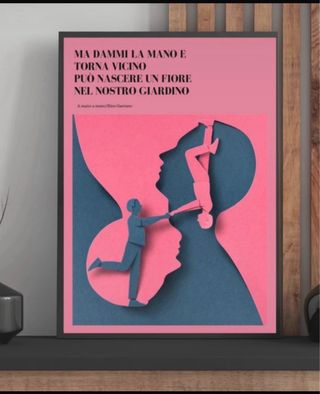 Poster A4 Fiore nel nostro giardino con cornice