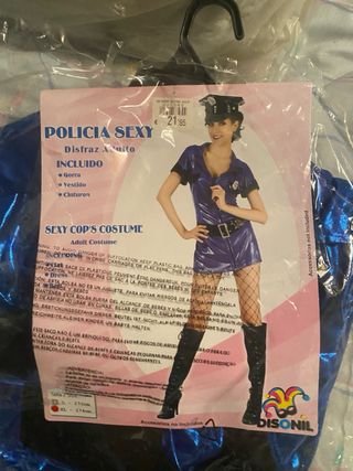 Disfraz Policía Sexy Disonil Talla XL