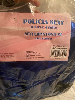 Disfraz Policía Sexy Disonil Talla XL