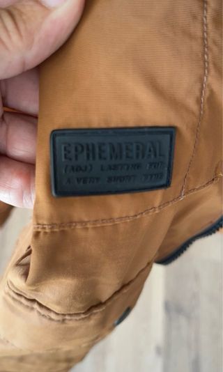 Parka Bershka Ephemera capuz size L cor mostarda
