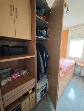 Mueble habitación individual (armario cama y mesa)