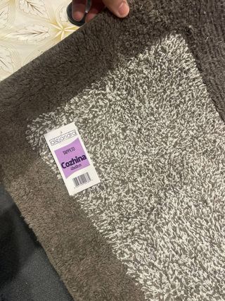 Tappeto Morbido Scendiletto Marrone e Bianco