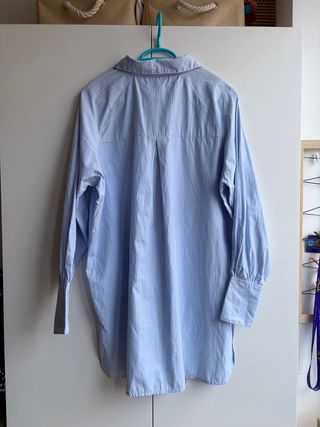 Camisa oversize azul de cuadros