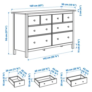 Comoda Hemnes Ikea Azul
