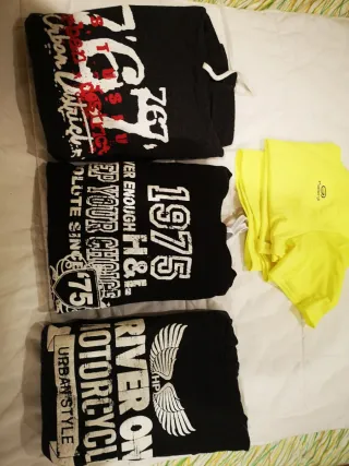 3 Sudaderas Estampadas Talla L