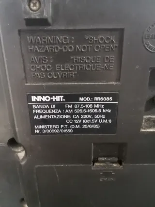 Radiocasete INNO-HIT RR6085 Doble Cassette