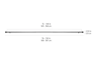 2 Barras Cortina Extensible 183-366cm NUEVAS!