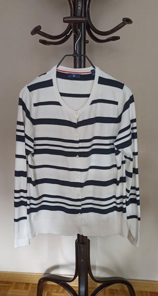 Cardigan Gant Rayas Azul Blanco