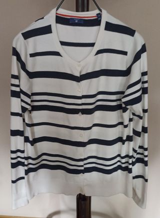 Cardigan Gant Rayas Azul Blanco